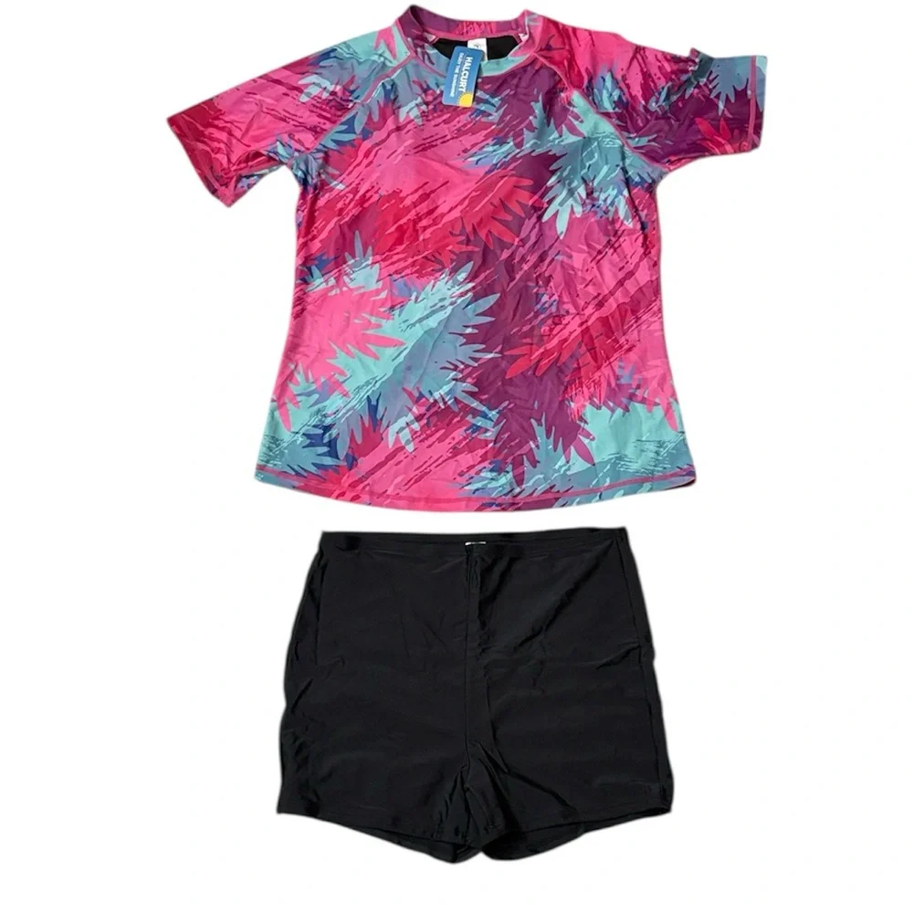 NWT Halcurt Rashguard Swim Set Size XL